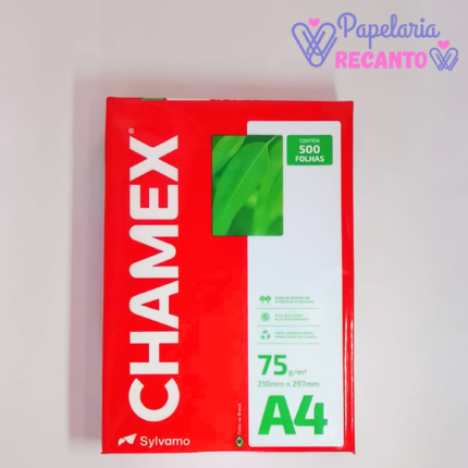 Papel Sulfite Chamex A4 - 75 grs - 500 folhas. 10 Pct.