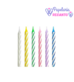 Vela Aniversário Palito Color Make + emb. c/ 24 un. - Imagem 2