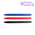 Canetas Esferográficas Retrátil Pilot BP-1 RT Fina 0.7mm