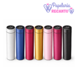 Garrafa Térmica Com Medidor De Temperatura Digital Led 500ml
